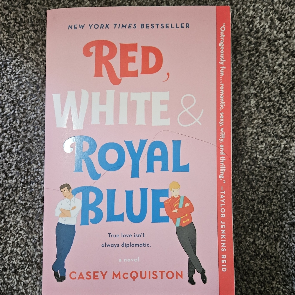 Red, white and royal blue book